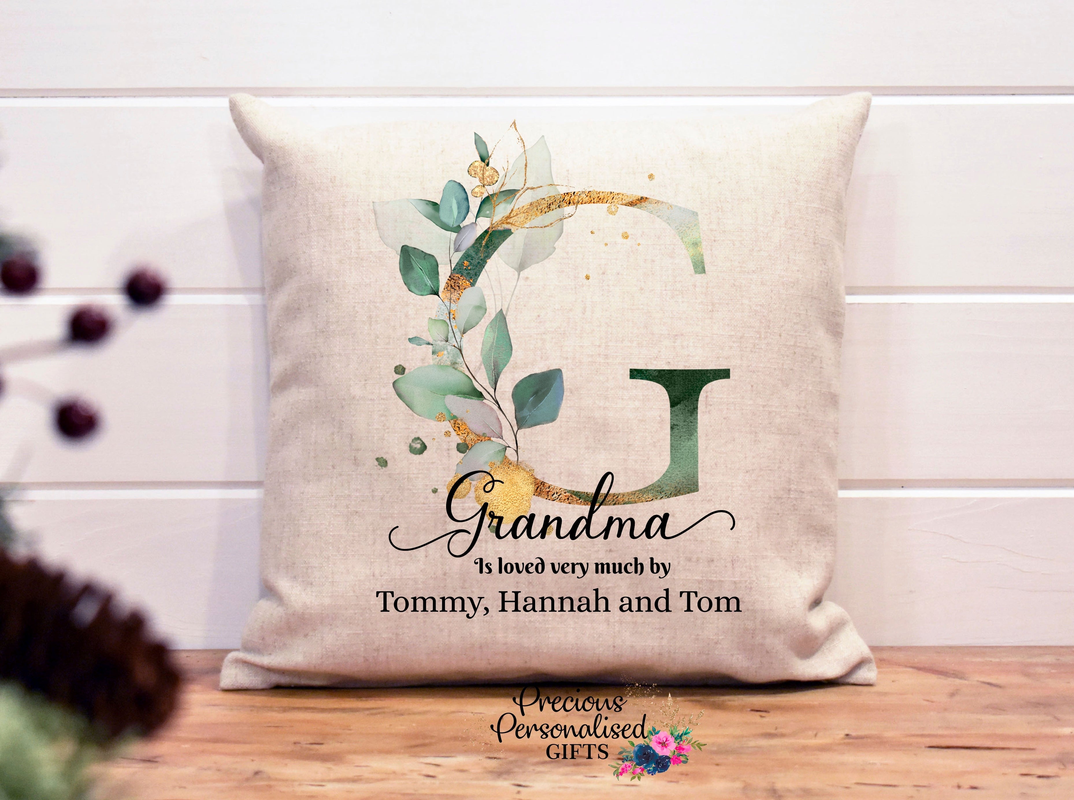 Personalised 2024 grandma cushion