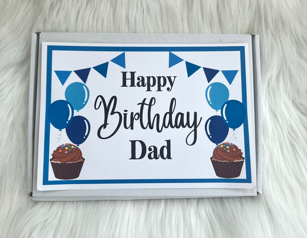 Happy Birthday Chocolate Box Pink or Blue