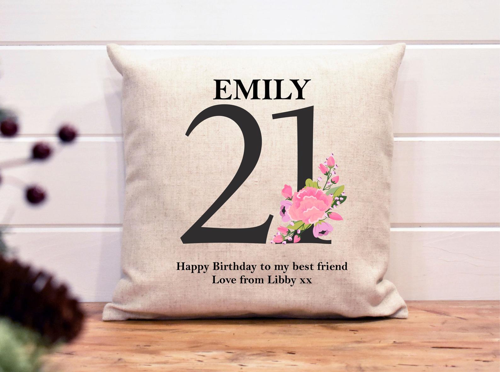 Personalised Special Birthday Cushion Any Age – Precious